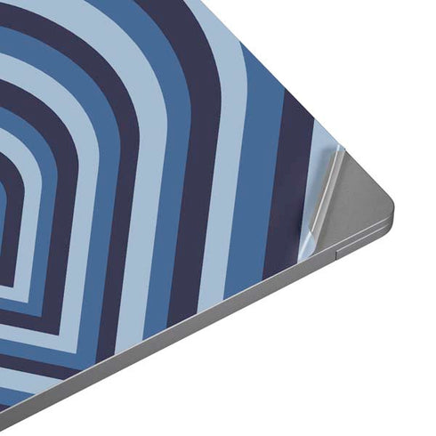 Blue Heart Pattern Universal Laptop 16in (13 x 9.4in) Skin